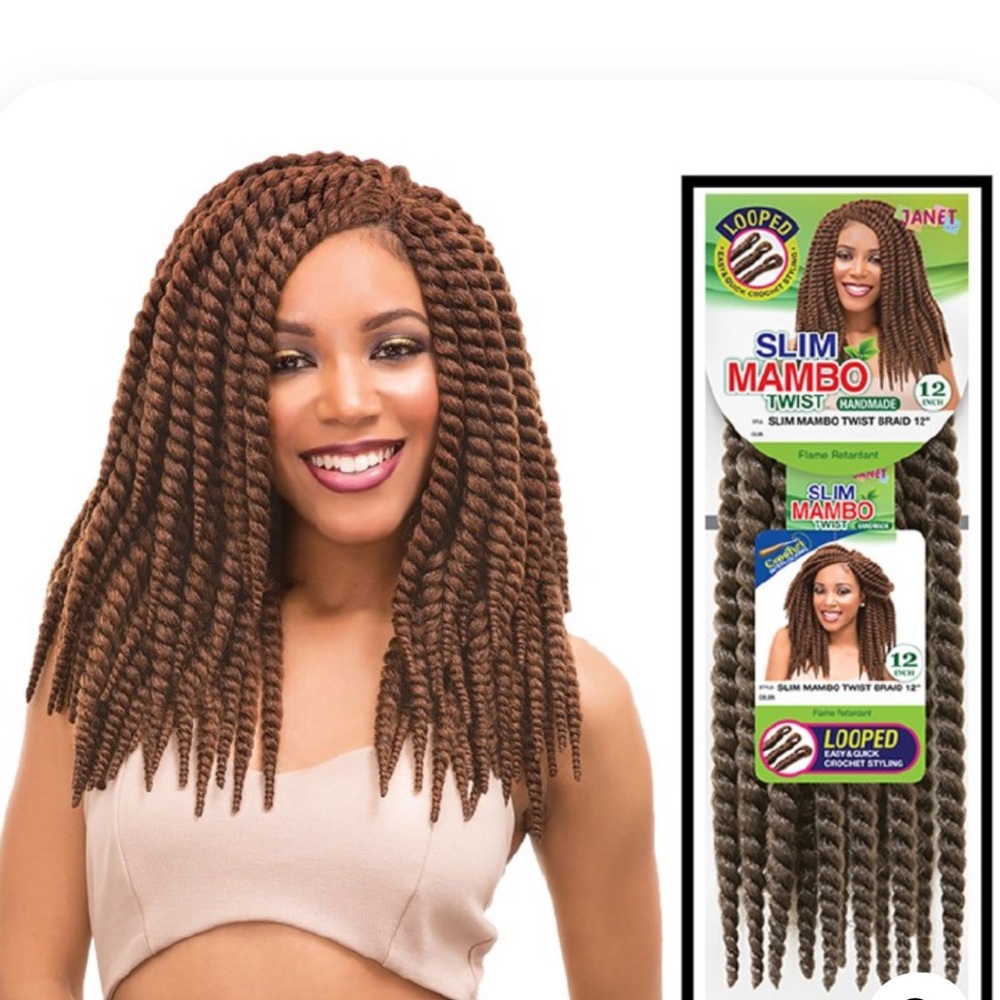 Crotchet Hair: Janet Collection Slim Mambo Twist 12”